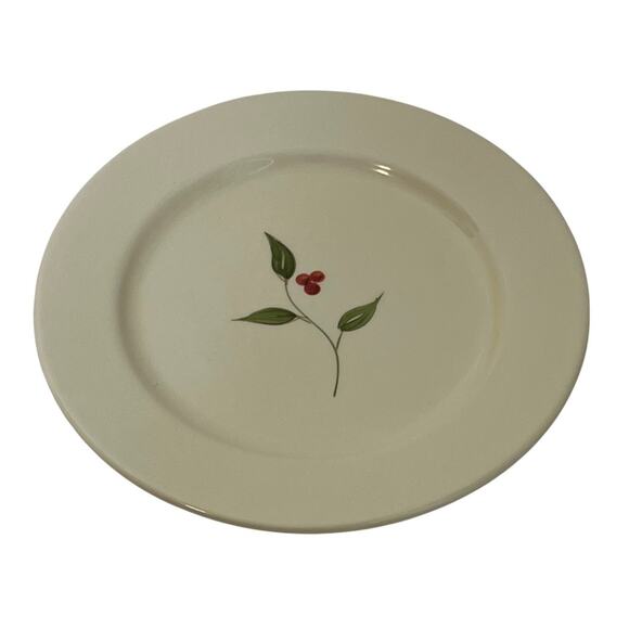 Vtg Target Holiday Appetizer Plates Set of 6 White Holly Berry Christmas Dessert - Picture 3 of 7